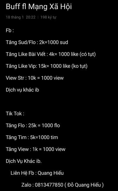 buff sub fb tik tok giá rẻ ib